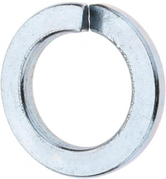Value Collection - M22, 22.5mm ID, 35.9mm OD, 4mm Thick Split Lock Washer - Grade 8 Spring Steel, Zinc-Plated Finish, 22.5mm Min ID, 23.5mm Max ID - Americas Industrial Supply