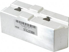 Masterman & Kovil - 12" Chuck Capacity, Tongue & Groove Attachment, Square Soft Lathe Chuck Jaw - 1 Jaw, Aluminum, 2-1/2" Btw Mount Hole Ctrs, 5.1mm Long x 2" Wide x 2" High, 1/2" Groove - Americas Industrial Supply