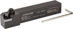 Hertel - CTGP, Right Hand Cut, 3/4" Shank Height x 3/4" Shank Width, Positive Rake Indexable Turning Toolholder - 4-1/2" OAL, TP.. 322 Insert Compatibility, Series Clamp Type - Americas Industrial Supply