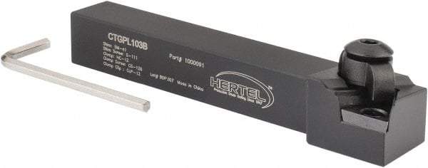 Hertel - CTGP, Left Hand Cut, 5/8" Shank Height x 5/8" Shank Width, Positive Rake Indexable Turning Toolholder - 4-1/2" OAL, TP..32. Insert Compatibility, Series Clamp Type - Americas Industrial Supply