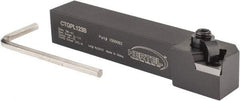 Hertel - CTGP, Left Hand Cut, 3/4" Shank Height x 3/4" Shank Width, Positive Rake Indexable Turning Toolholder - 4-1/2" OAL, TP..32. Insert Compatibility, Series Clamp Type - Americas Industrial Supply