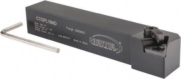 Hertel - CTGP, Left Hand Cut, 1" Shank Height x 1" Shank Width, Positive Rake Indexable Turning Toolholder - 6" OAL, TP..43. Insert Compatibility, Series Clamp Type - Americas Industrial Supply