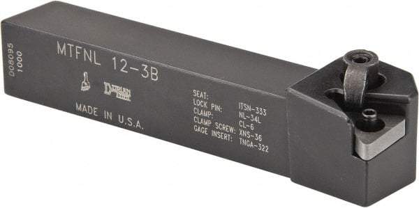 Dorian Tool - MTFN, Left Hand Cut, 3/4" Shank Height x 3/4" Shank Width, Negative Rake Indexable Turning Toolholder - 4-1/2" OAL, TN..32. Insert Compatibility, Series Multi-Option - Americas Industrial Supply