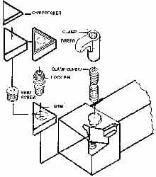 Made in USA - 1/2" Inscribed Circle, Square Shim for Indexables - Carbide, 3/16" Thick, MSN Shim Style, Negative Rake - Americas Industrial Supply