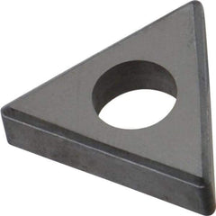 Made in USA - 1/2" Inscribed Circle, Triangle Shim for Indexables - Carbide, 3/16" Thick, ITSN Shim Style, Negative Rake, Left Hand Cut - Americas Industrial Supply