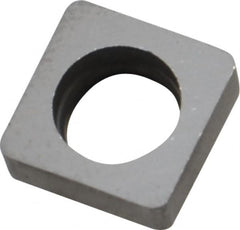 Made in USA - 3/8" Inscribed Circle, Square Shim for Indexables - Carbide, 1/8" Thick, ISSN Shim Style, Negative Rake - Americas Industrial Supply