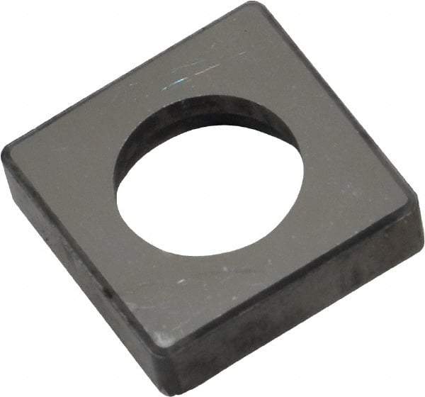 Made in USA - 3/4" Inscribed Circle, Square Shim for Indexables - Carbide, 3/16" Thick, ISSN Shim Style, Negative Rake, Left Hand Cut - Americas Industrial Supply