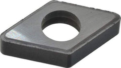 Made in USA - 1/2" Inscribed Circle, Diamond (Shape) Shim for Indexables - Carbide, 3/16" Thick, IDSN Shim Style, Negative Rake, Left Hand Cut - Americas Industrial Supply