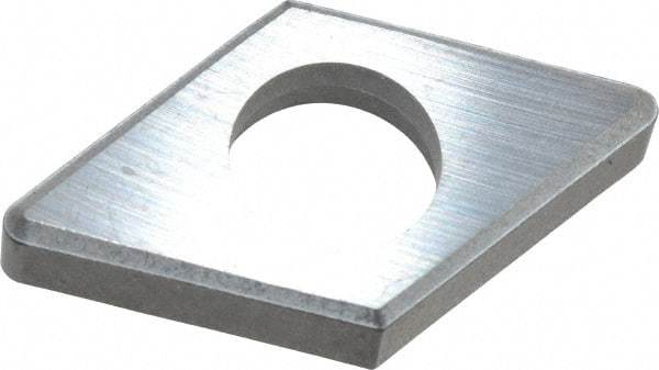 Made in USA - 5/8" Inscribed Circle, Diamond (Shape) Shim for Indexables - Carbide, 3/16" Thick, IDSN Shim Style, Negative Rake, Left Hand Cut - Americas Industrial Supply