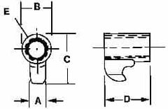 Kennametal - Series A2, Clamp for Indexables - Left Hand Cut, Compatible with 125.616 Clamp Screws - Americas Industrial Supply