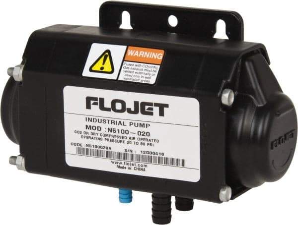 FloJet - 3/8" NPT, Nonmetallic, Air Operated Diaphragm Pump - Viton Diaphragm, Acetal Coplymer Housing - Americas Industrial Supply