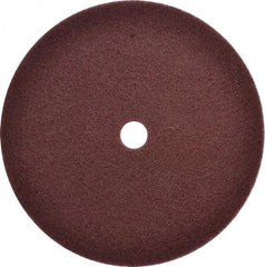 3M - 12" Fine Grade Aluminum Oxide Deburring Disc - 1-1/4" Center Hole, Arbor Connection, Maroon, 1,900 Max RPM - Americas Industrial Supply
