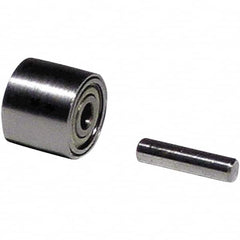 Dynabrade - 7/16" Diam x 3/8" Wide Contact Wheel - Crowned, Steel Face - Americas Industrial Supply