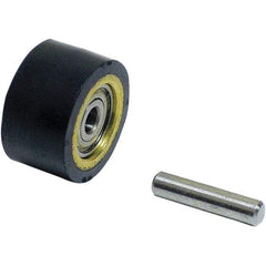 Dynabrade - 5/8" Diam x 3/8" Wide Contact Wheel - Crowned, 70 Duro Rubber Face - Americas Industrial Supply