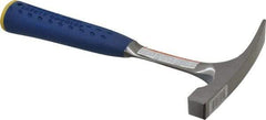 Estwing - 1 Lb Head Bricklayer's Hammer - 11" OAL, Steel Handle with Grip, 3/4" Face Diam - Americas Industrial Supply