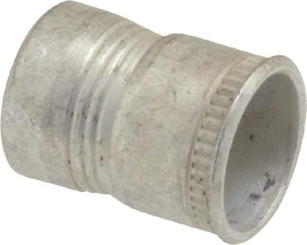 Made in USA - 1/4-20 UNC, Cadmium-Plated, Aluminum Knurled Rivet Nut Inserts - 0.03" to 0.09" Grip, 3/8" Drill Size, 0.4" Body Diam - Americas Industrial Supply