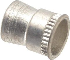 Made in USA - #10-24 UNC, Cadmium-Plated, Steel Knurled Rivet Nut Inserts - 0.03" to 0.09" Grip, 9/32" Drill Size, 0.36" Body Diam - Americas Industrial Supply