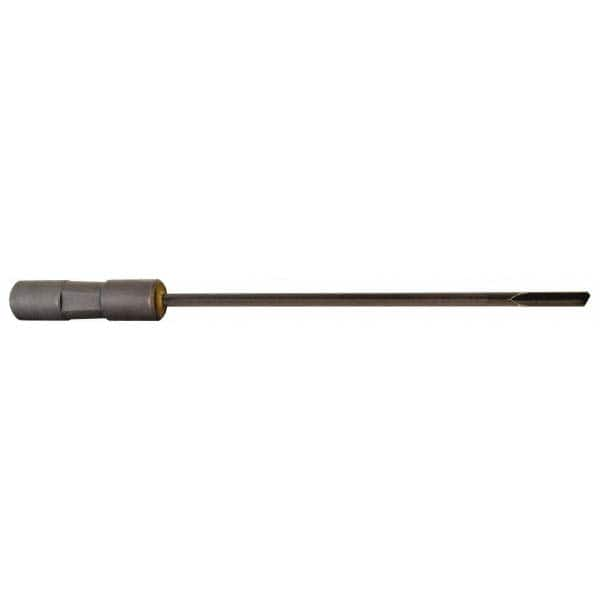 Made in USA - #19, 12" Flute Length, 13" Depth of Cut, Carbide-Tipped Shank, Single Flute Gun Drill - Americas Industrial Supply