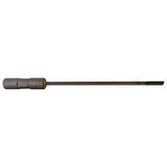 Made in USA - 27/64", 24" Flute Length, 25" Depth of Cut, Carbide-Tipped Shank, Single Flute Gun Drill - Americas Industrial Supply