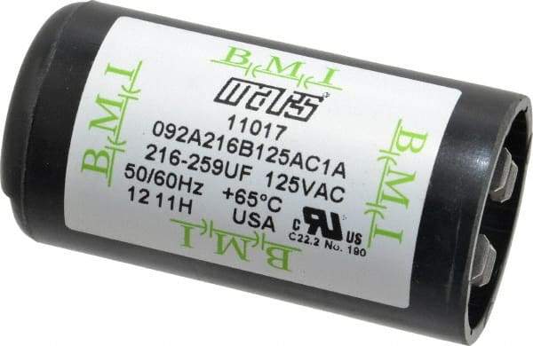 Value Collection - 216-259 Microfarad Motor Capacitor - 110/125 Volts - Americas Industrial Supply