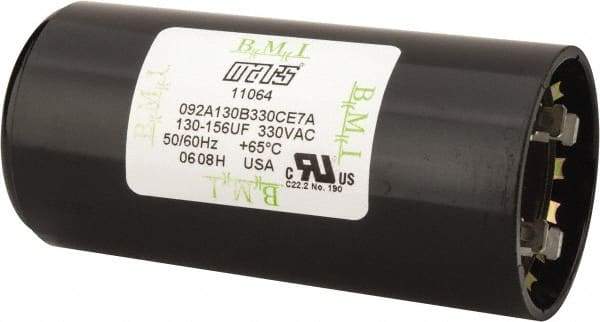 Value Collection - 130-156 Microfarad Motor Capacitor - 330 Volts - Americas Industrial Supply