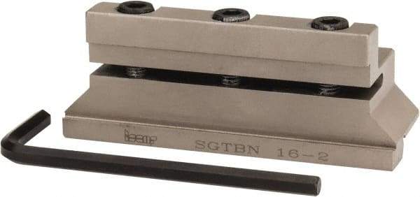 Iscar - Tool Block Style SGTBN, 19mm Blade Height, 76mm OAL, 30mm OAH, Indexable Cutoff Blade Tool Block - 16mm Shank Height, 16mm Shank Width, Reversible, Through Coolant, Series Self Grip - Americas Industrial Supply