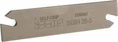 Iscar - 1.0236" Blade Height, 0.1575" Blade Width, 4.3307" OAL, Right Hand Cut, Double End Indexable Cut-Off Blade - SGIH Blade, Self Grip Series - Americas Industrial Supply