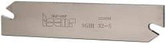 Iscar - 1.2598" Blade Height, 0.1575" Blade Width, 5.9055" OAL, Right Hand Cut, Double End Indexable Cut-Off Blade - SGIH Blade, Self Grip Series - Americas Industrial Supply