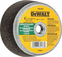 DeWALT - 4" Diam, 2" Overall Thickness, 16 Grit, Type 11 Tool & Cutter Grinding Wheel - Very Coarse Grade, Silicon Carbide, R Hardness, 9,000 RPM - Americas Industrial Supply