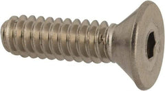 Value Collection - #6-32 UNC Hex Socket Drive, 82° Flat Screw - Grade 316 Stainless Steel, 1/2" OAL - Americas Industrial Supply