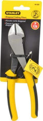 Stanley - 7" OAL, Cutting Pliers - 13/16" Jaw Length x 1-7/64" Jaw Width, Round Head, Thermo Plastic Elastomer (TPE) Handle - Americas Industrial Supply