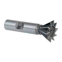 Keo - 1" Diam x 7/16" Width of Cut, 60° Included Angle, High Speed Steel Dovetail Cutter - 1/2" Shank Diam, 2-1/2" Overall Length, Weldon Flat, Uncoated - Americas Industrial Supply