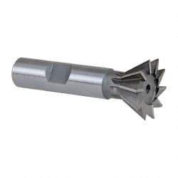 Keo - 1" Diam x 7/16" Width of Cut, 60° Included Angle, Cobalt Dovetail Cutter - 1/2" Shank Diam, 2-1/2" Overall Length, Weldon Flat, Uncoated - Americas Industrial Supply