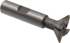 Keo - 1" Diam x 5/16" Width of Cut, 45° Included Angle, Carbide-Tipped Dovetail Cutter - 1/2" Shank Diam, 2-1/2" Overall Length, 0.02" Corner Radius, Weldon Flat, Uncoated - Americas Industrial Supply