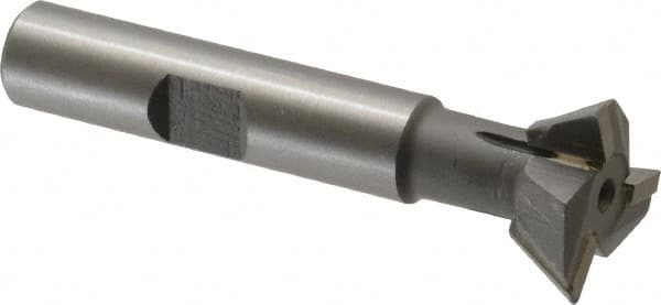 Keo - 3/4" Diam x 1/4" Width of Cut, 60° Included Angle, Carbide-Tipped Dovetail Cutter - 3/8" Shank Diam, 2-1/4" Overall Length, 0.02" Corner Radius, Weldon Flat, Uncoated - Americas Industrial Supply