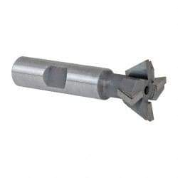 Keo - 1" Diam x 3/8" Width of Cut, 60° Included Angle, Carbide-Tipped Dovetail Cutter - 1/2" Shank Diam, 2-1/2" Overall Length, 0.02" Corner Radius, Weldon Flat, Uncoated - Americas Industrial Supply