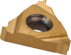 Carmex - 16ER External Right Hand 18 NPT Laydown Threading Insert - Grade MXC, TiN Coated Carbide - Americas Industrial Supply