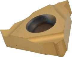 Carmex - 16ER External Right Hand 14 NPT Laydown Threading Insert - Grade MXC, TiN Coated Carbide - Americas Industrial Supply
