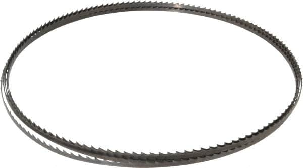 Starrett - 4 TPI, 14' Long x 1/4" Wide x 0.025" Thick, Welded Band Saw Blade - Carbon Steel, Toothed Edge, Raker Tooth Set, Flexible Back, Contour Cutting - Americas Industrial Supply