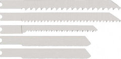 DeWALT - 15 Piece, 3" to 4" Long, 5 to 12 Teeth per Inch, Bi-Metal Jig Saw Blade Set - Toothed Edge, U-Shank - Americas Industrial Supply