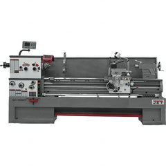 Jet - 18" Swing, 80" Between Centers, 230/460 Volt, Triple Phase Engine Lathe - 7MT Taper, 7-1/2 hp, 25 to 1,800 RPM, 3-1/8" Bore Diam, 40" Deep x 48-7/8" High x 136 -1/8" Long - Americas Industrial Supply