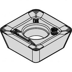 Kennametal - SDET433 Grade KCPK30 Carbide Milling Insert - TiN/TiCN/Al2O3 Finish, 3/16" Thick, 1/2" Inscribed Circle, 1.19mm Corner Radius - Americas Industrial Supply