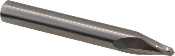 Accupro - 10° Taper Angle per Side, 3/16" Small End Diam, 7/16" LOC, Solid Carbide 2 Flute Tapered Ball End Mill - 2-1/2" OAL, 5/16" Shank Diam, Spiral Flute - Americas Industrial Supply