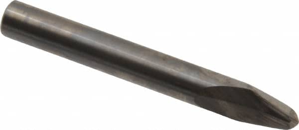 Accupro - 10° Taper Angle per Side, 7/32" Small End Diam, 0.366" LOC, Solid Carbide 2 Flute Tapered Ball End Mill - 2-1/2" OAL, 5/16" Shank Diam, Spiral Flute - Americas Industrial Supply