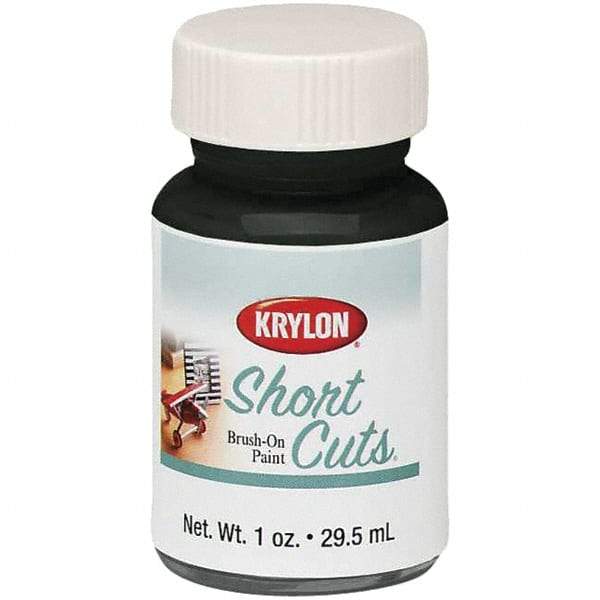Krylon - 1 oz Flat Black Flat Finish Paint - Brush-On, Direct to Metal, 763 gL VOC Compliance - Americas Industrial Supply