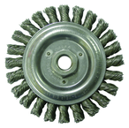 6" Diameter - 5/8-11" Arbor Hole - Stringer Bead Twist Steel Wire Straight Wheel - Americas Industrial Supply