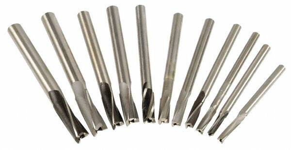 Value Collection - 11 Piece, 3 Flutes, Straight Shank, Interchangeable Pilot Counterbore Set - Americas Industrial Supply