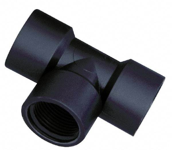 Green Leaf - 2" Polypropylene Plastic Pipe Tee - FIPT x FIPT x FIPT End Connections - Americas Industrial Supply