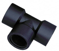Green Leaf - 1-1/4" Polypropylene Plastic Pipe Tee - FIPT x FIPT x FIPT End Connections - Americas Industrial Supply