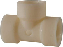 Green Leaf - 1-1/4 x 1/4" Nylon Plastic Pipe Tee - FIPT x FIPT x FIPT x FIPT End Connections - Americas Industrial Supply